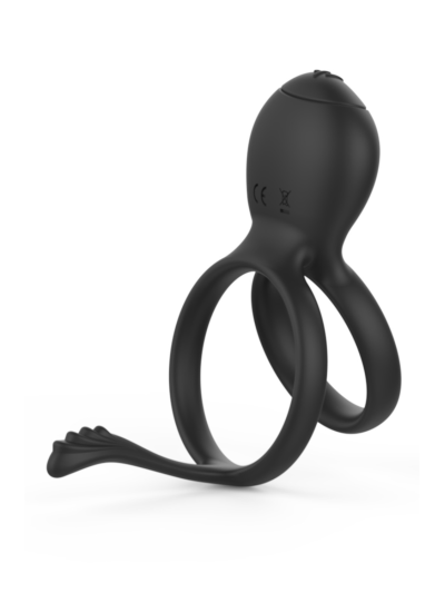 PEPIN, Cockring à double anneaux dans un silicone médical doux avec 1 mode de vibration 