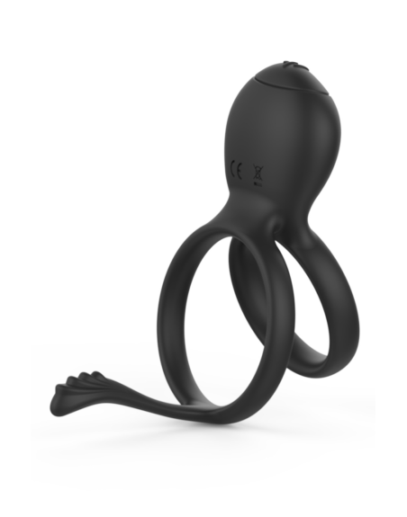 PEPIN, Cockring à double anneaux dans un silicone médical doux avec 1 mode de vibration 