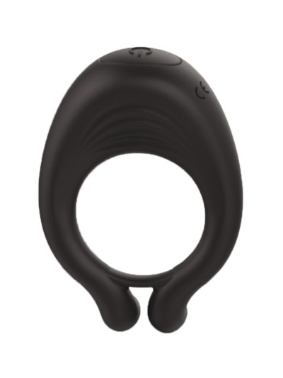 OCTAVE, Cockring Noir dans un silicone médical doux avec 1 mode de vibration 