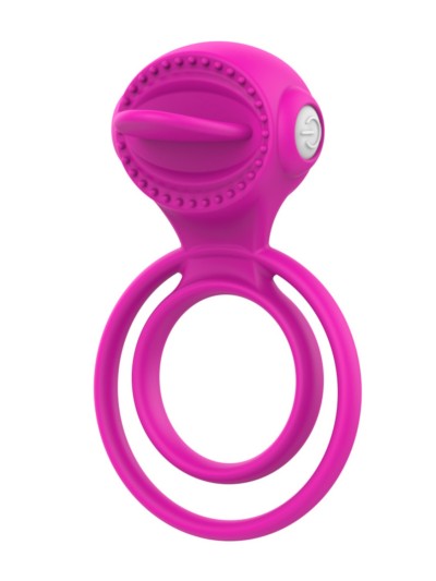 Anneau vibrant à 2 anneaux 1 mode de vibration très extensible rose 