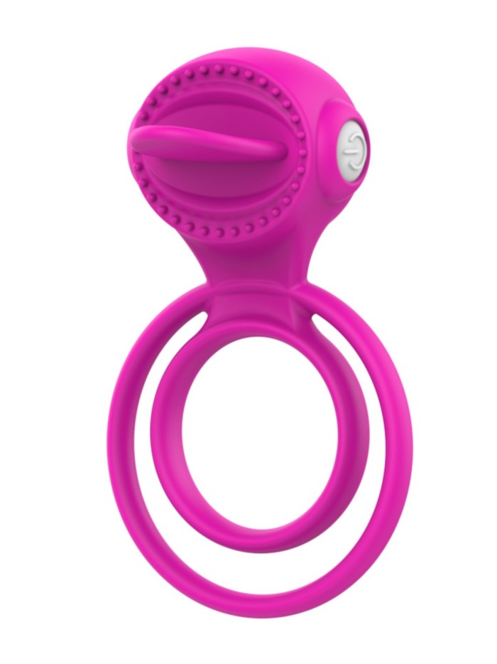 Anneau vibrant à 2 anneaux 1 mode de vibration très extensible rose 