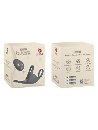 Vibrateur / Masseur de testicule télécommandé, USB waterproof 