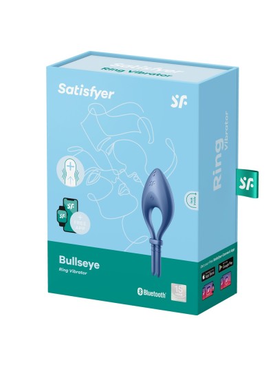 Cockring vibrant connecté USB bleu Bullseye Satisfyer 