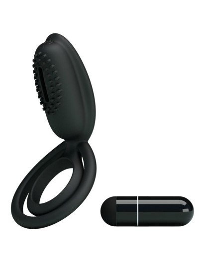 Cockring vibrant en silicone avec stimulateur clitoridien Esther 