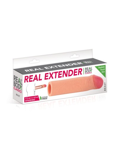 Gaine d'extension de pénis réaliste avec gland 