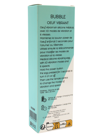 Œuf Vibrant Télécommandé BUBBLE 