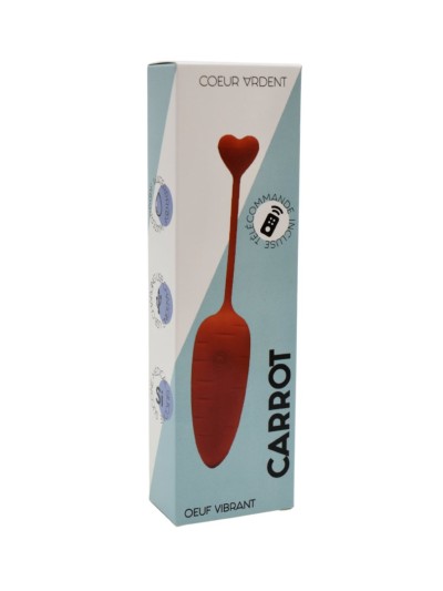 CARROT, Un Œuf vibrant avec télécommande, couleur et forme Carotte en silicone médical 