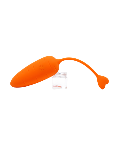CARROT, Un Œuf vibrant avec télécommande, couleur et forme Carotte en silicone médical 