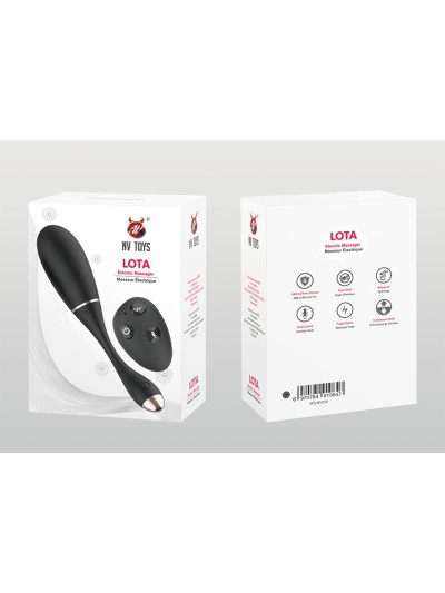 Œuf vibrant télécommandé USB noir avec option commande vocale LOLA-S 