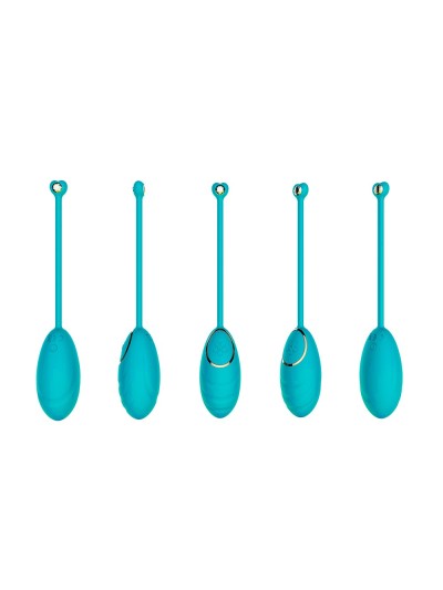 Œuf vibrant bleu avec télécommande USB 