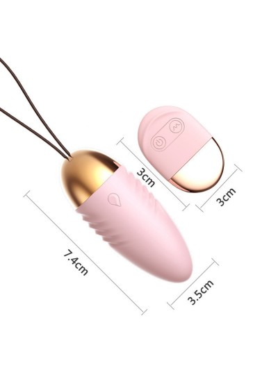 Oeuf  vibrant rose avec télécommande à piles  