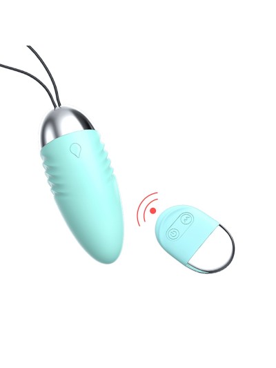 Oeuf  vibrant turquoise avec télécommande à piles  