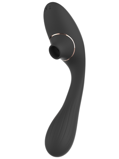 Stimulateur Clitoridien  Vibromasseur Point G 2-en-1 DINA Noir 