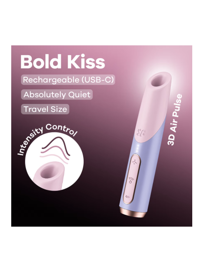 Stimulateur clitoridien de voyage Bold Kiss Satisfyer 