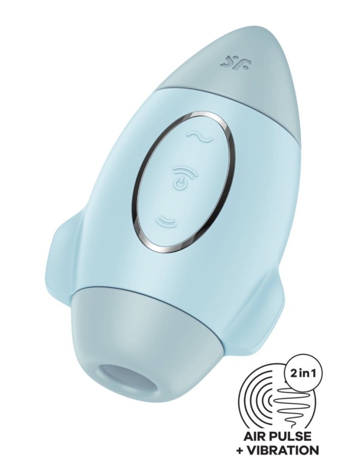 Stimulateur de clitoris violet vibration et air pulsé USB vert Mission control Satisfyer 