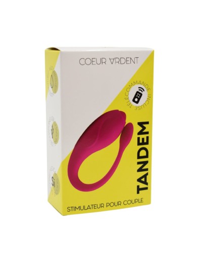 TANDEM Rose, stimulateur pour couple USB avec télécommande en silicone médical 