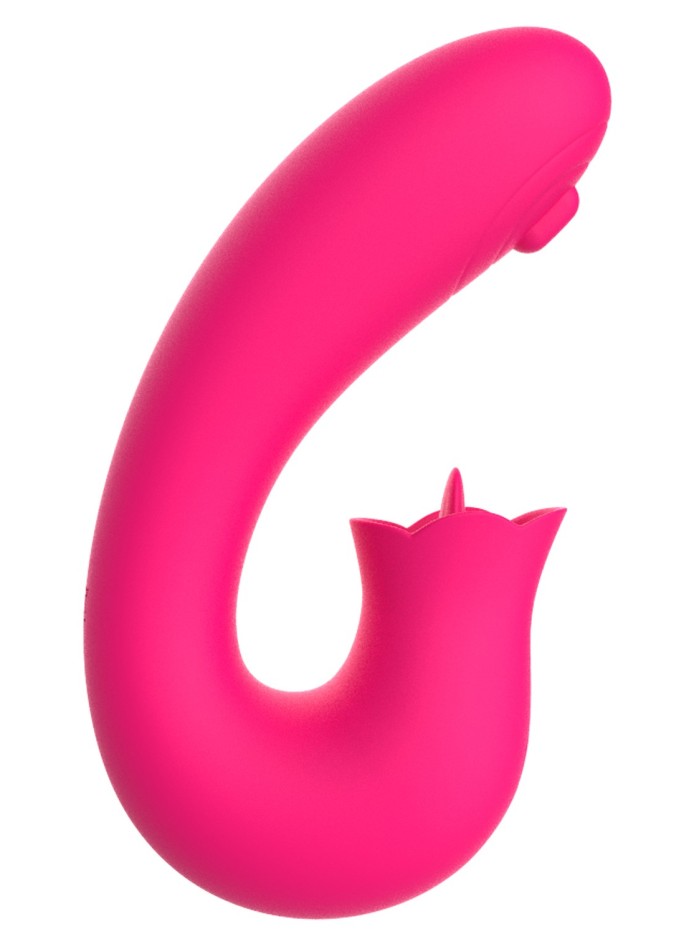Vibromasseur 2 en 1 G-spot et stimulateur de clitoris USB Kali rose 
