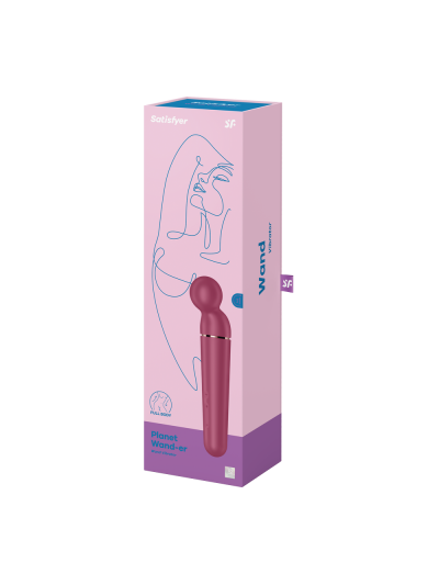 Vibromasseur wand rouge USB 60 vibrations Planet Wand-er Satisfyer 