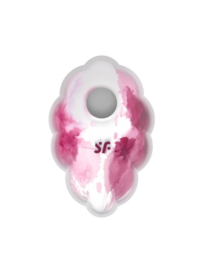 Stimulateur clitoridien par onde de pression sans contact et par vibration USB rose et blanc, Cloud Dancer Satisfyer 