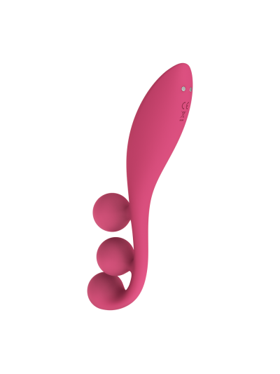 Vibromasseur triple stimulation flexible, anal, vaginale, clitoridienne Tri Ball rouge USB Satisfyer 