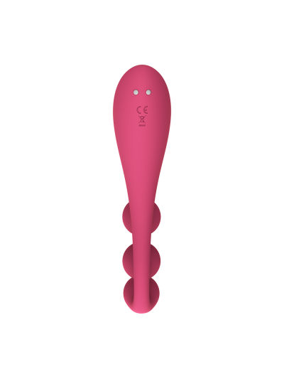 Vibromasseur triple stimulation flexible, anal, vaginale, clitoridienne Tri Ball rouge USB Satisfyer 