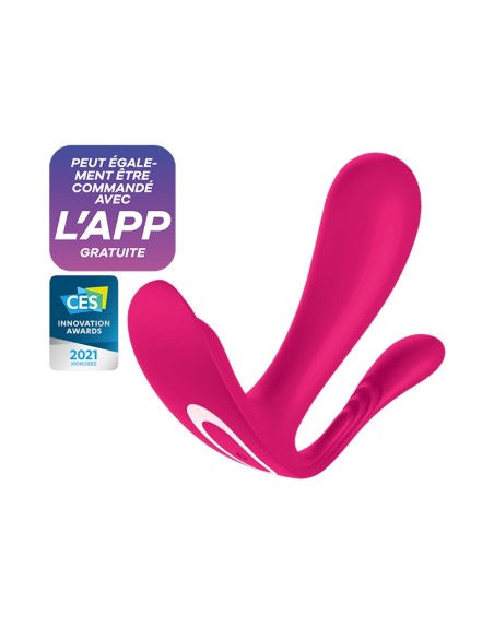 3 en 1 Vibromasseurs et stimulateur clitoridien rose connecté Top Secret  Satisfyer 