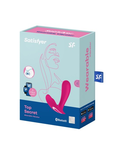 2 en 1 Vibromasseur et stimulateur clitoridien rose connecté Top Secret Satisfyer 