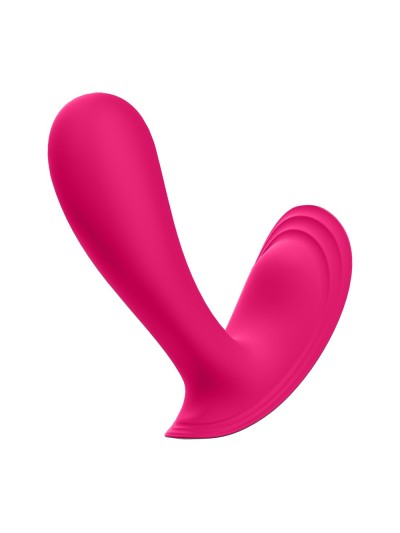 2 en 1 Vibromasseur et stimulateur clitoridien rose connecté Top Secret Satisfyer 