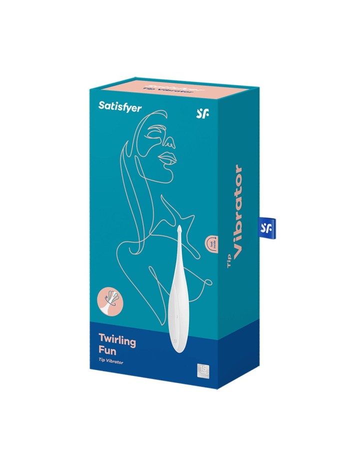 Stimulateur polyvalent pour zone ciblé blanc USB, Twirling Fun Satisfyer 