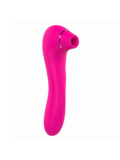 Vibromasseur 10 modes  et stimulateur par vibrations à picots sur membrane rose 10 programmes USB 