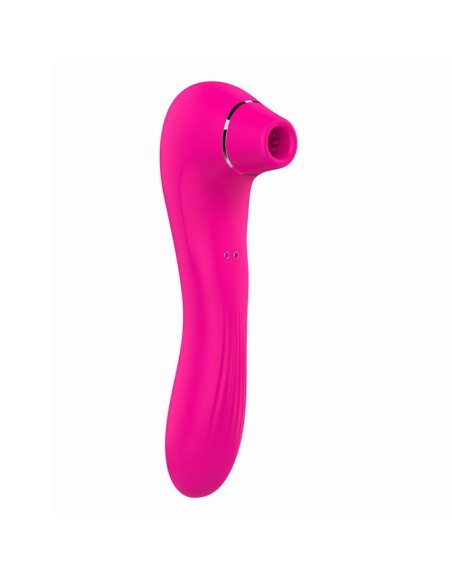 Vibromasseur 10 modes  et stimulateur par vibrations à picots sur membrane rose 10 programmes USB 