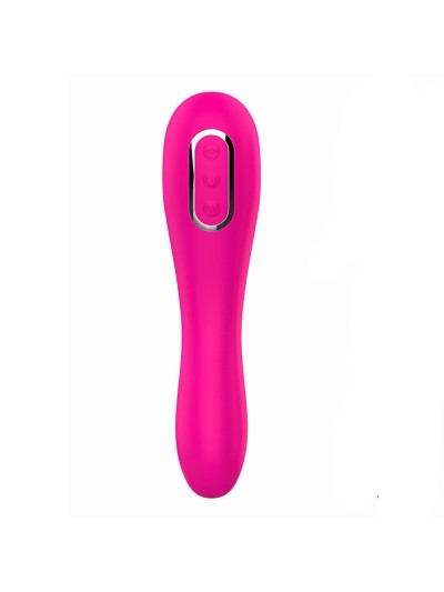 Vibromasseur 10 modes  et stimulateur par vibrations à picots sur membrane rose 10 programmes USB 