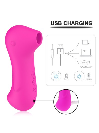 Stimulateur clitoridien par une vibration par membrane  USB Fushia 