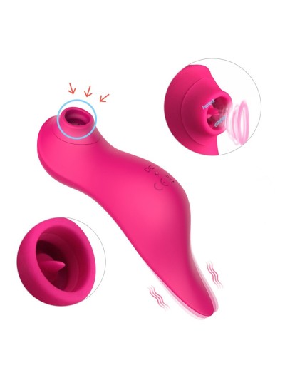 Le vibromasseur stimulateur Fuschia 3 en 1 