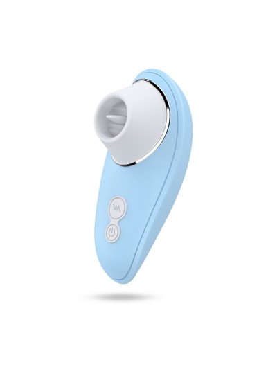 Vibromasseur bleu à langue vibrante pour cunnilingus 