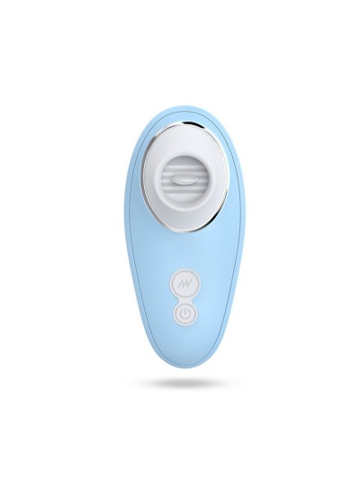 Vibromasseur bleu à langue vibrante pour cunnilingus 