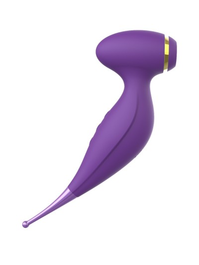 Oiseau du Paradis - Vibromasseur 2 en 1 avec vibration clitoridienne par membrane et embout stimulateur violet 