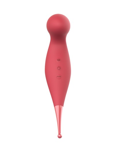 Oiseau du Paradis - Vibromasseur 2 en 1 avec vibration clitoridienne par membrane et embout stimulateur rouge 