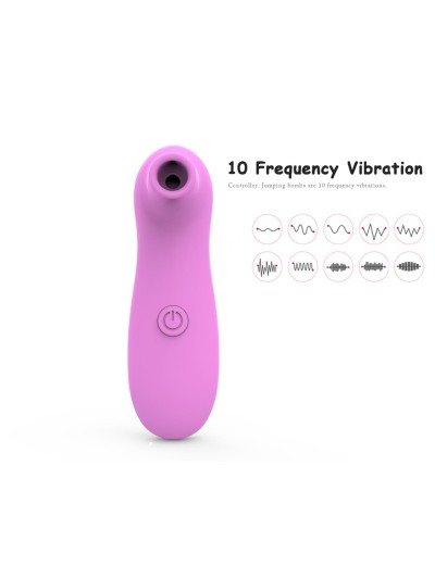 Stimulateur de clitoris par vibrations sur membranes rose 10 Vitesses De Voyage 