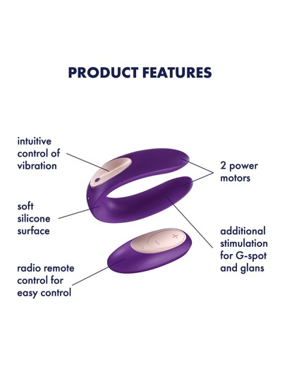 Stimulateur de couple Satisfyer Partner Plus télécommande 