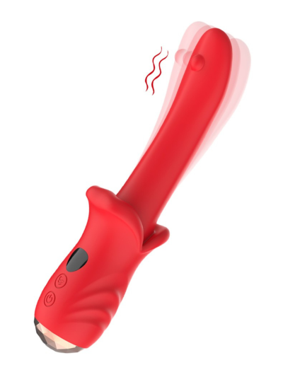 Vibromasseur Rouge Ultra-Souple KISS