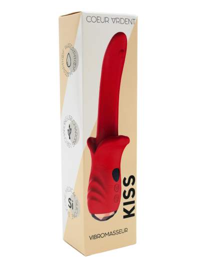 Vibromasseur Rouge Ultra-Souple KISS