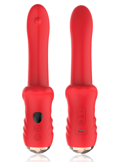 Vibromasseur Rouge Ultra-Souple KISS