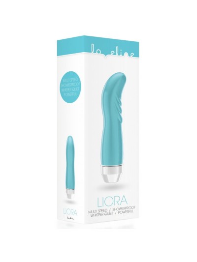 Vibromasseur avec strie turquoise point G multivitesse 