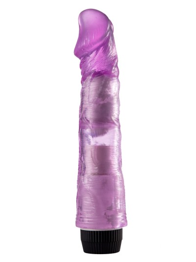 Vibromasseur 20 cm Jelly violet avec Picots 