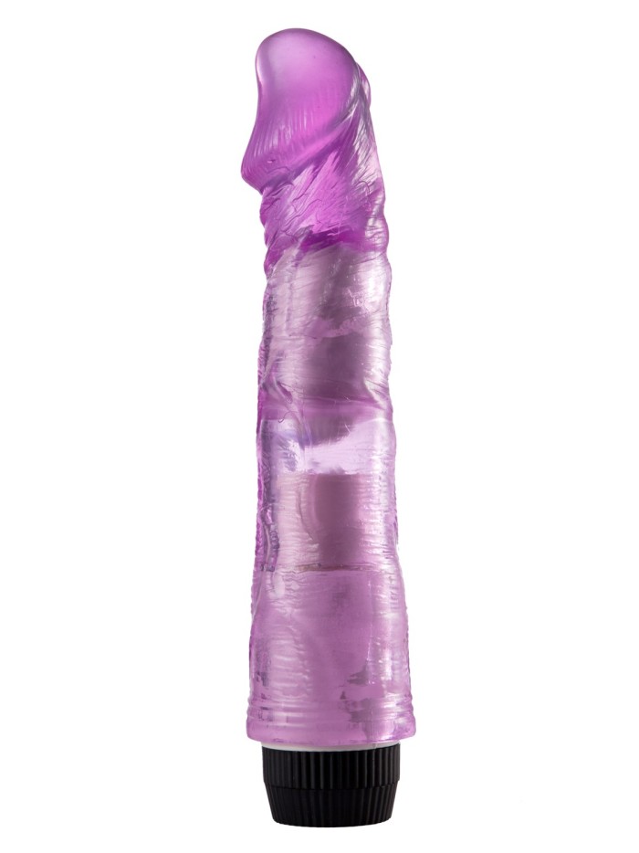 Vibromasseur 20 cm Jelly violet avec Picots 
