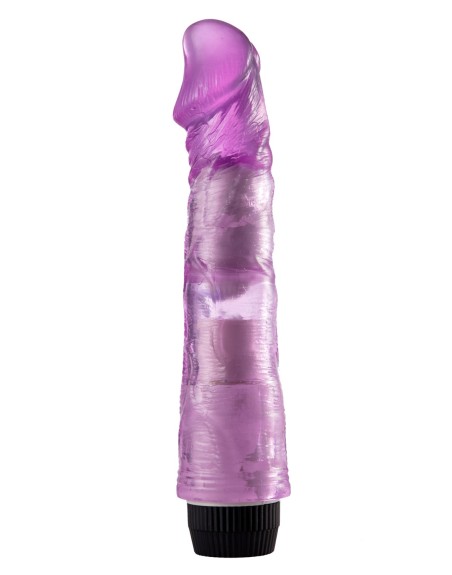 Vibromasseur 20 cm Jelly violet avec Picots 