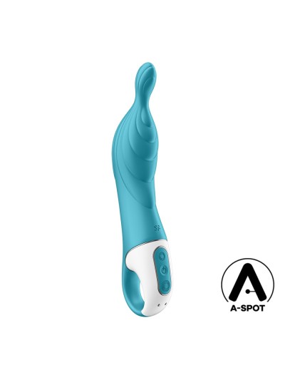 Vibromasseur rainuré Point A couleur turquoise A-Mazing 2 Satisfyer 