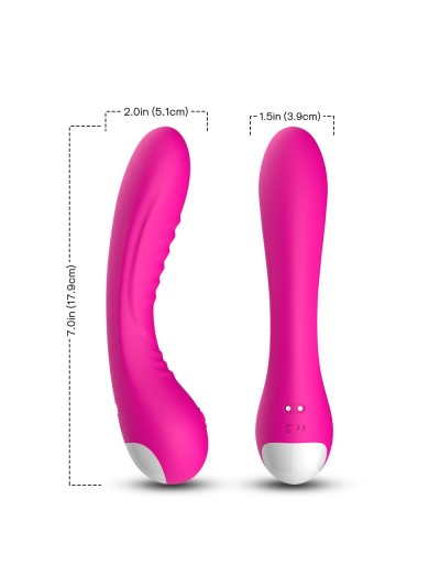 Vibromasseur courbé 9 modes de vibration rose 