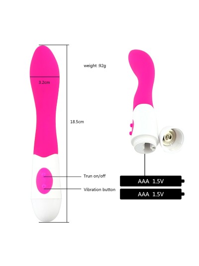Vibromasseur rose incurvé point G 